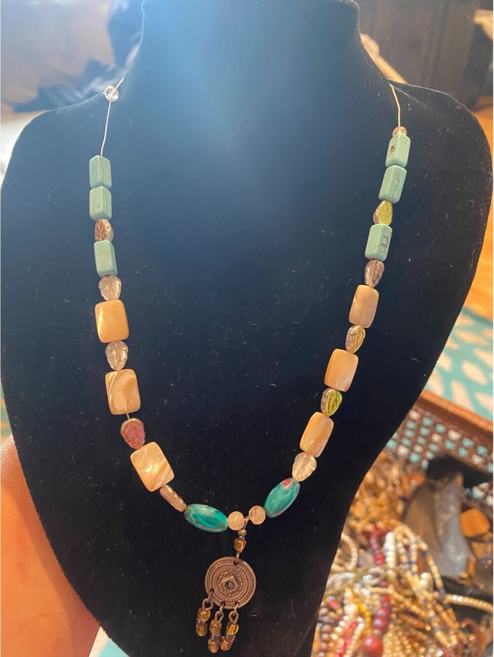 vintage boho statement necklace